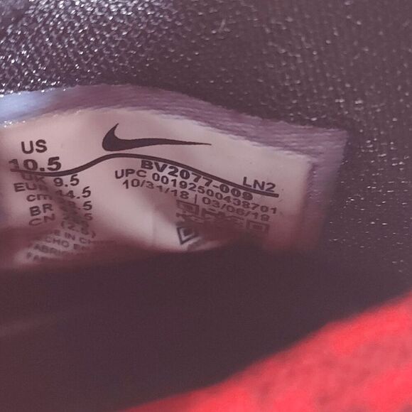 Nike Alpha Menace Elite 2 Flyknit Football Cleats Red Black BV2077-009 Mens 10.5 - Picture 7 of 7